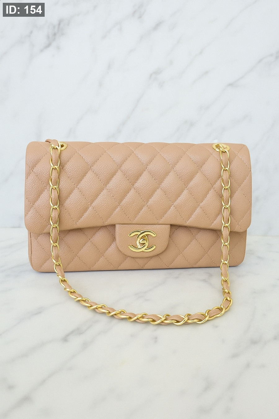 Dark Beige / Caviar Leather