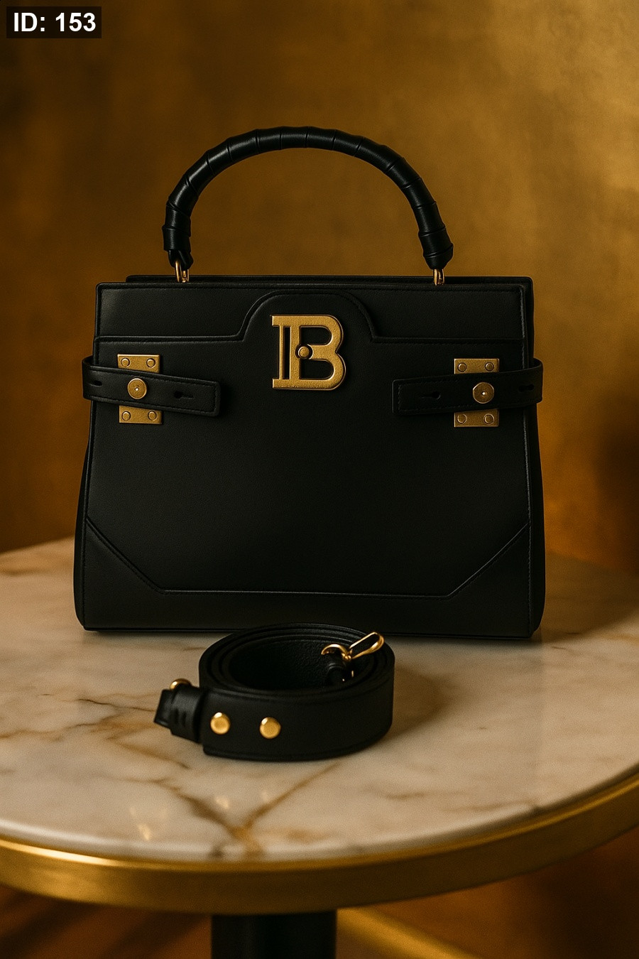 Solid Black / Leather