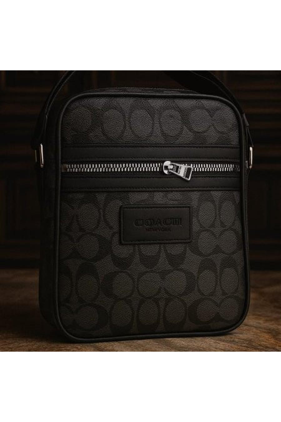 Black and white with front zipper