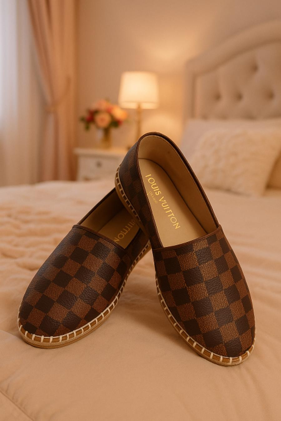LV brand shoes with company bag without box