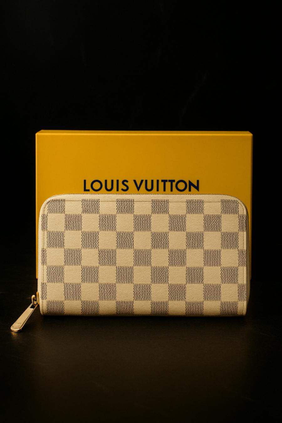 Beige leather checks