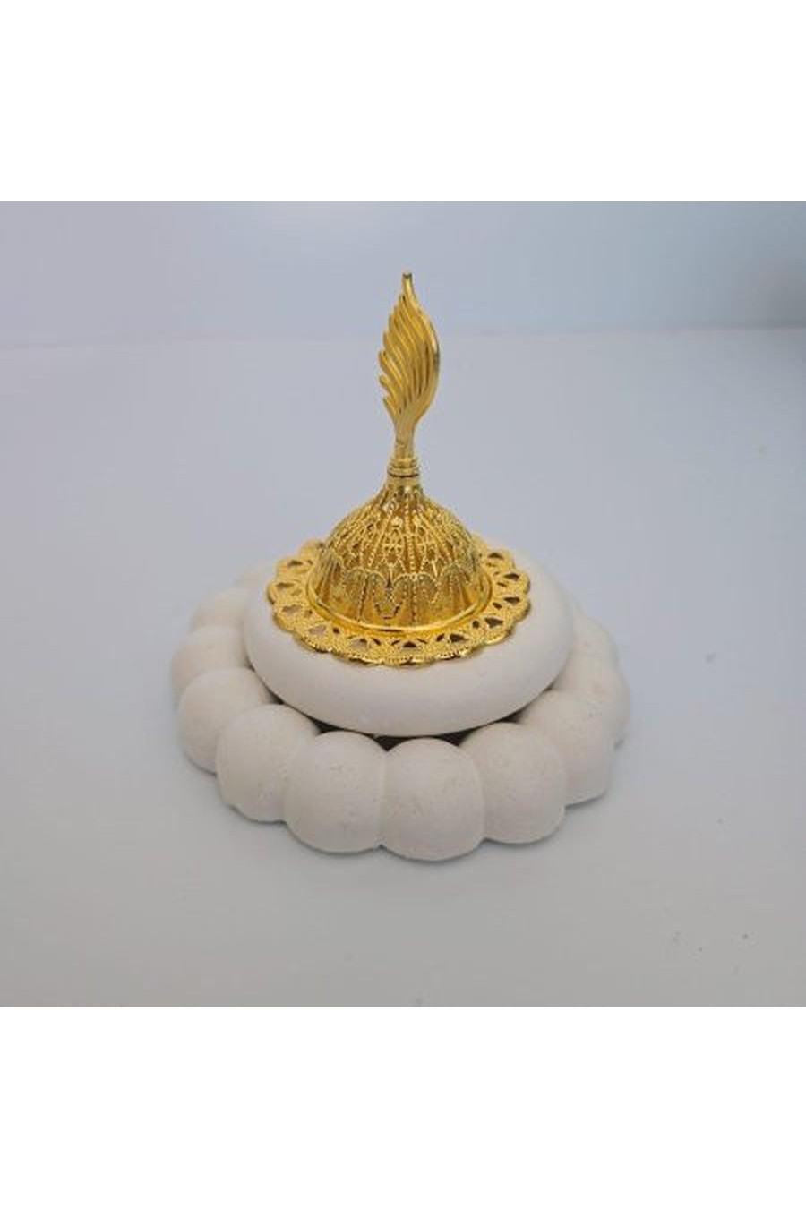 Plain white incense burner