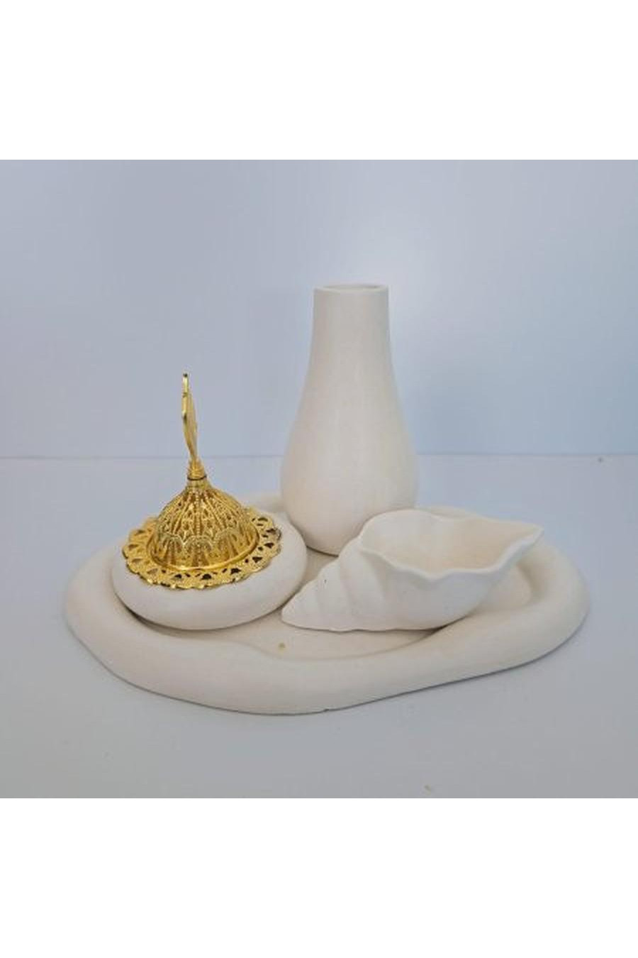 Plain white with shell