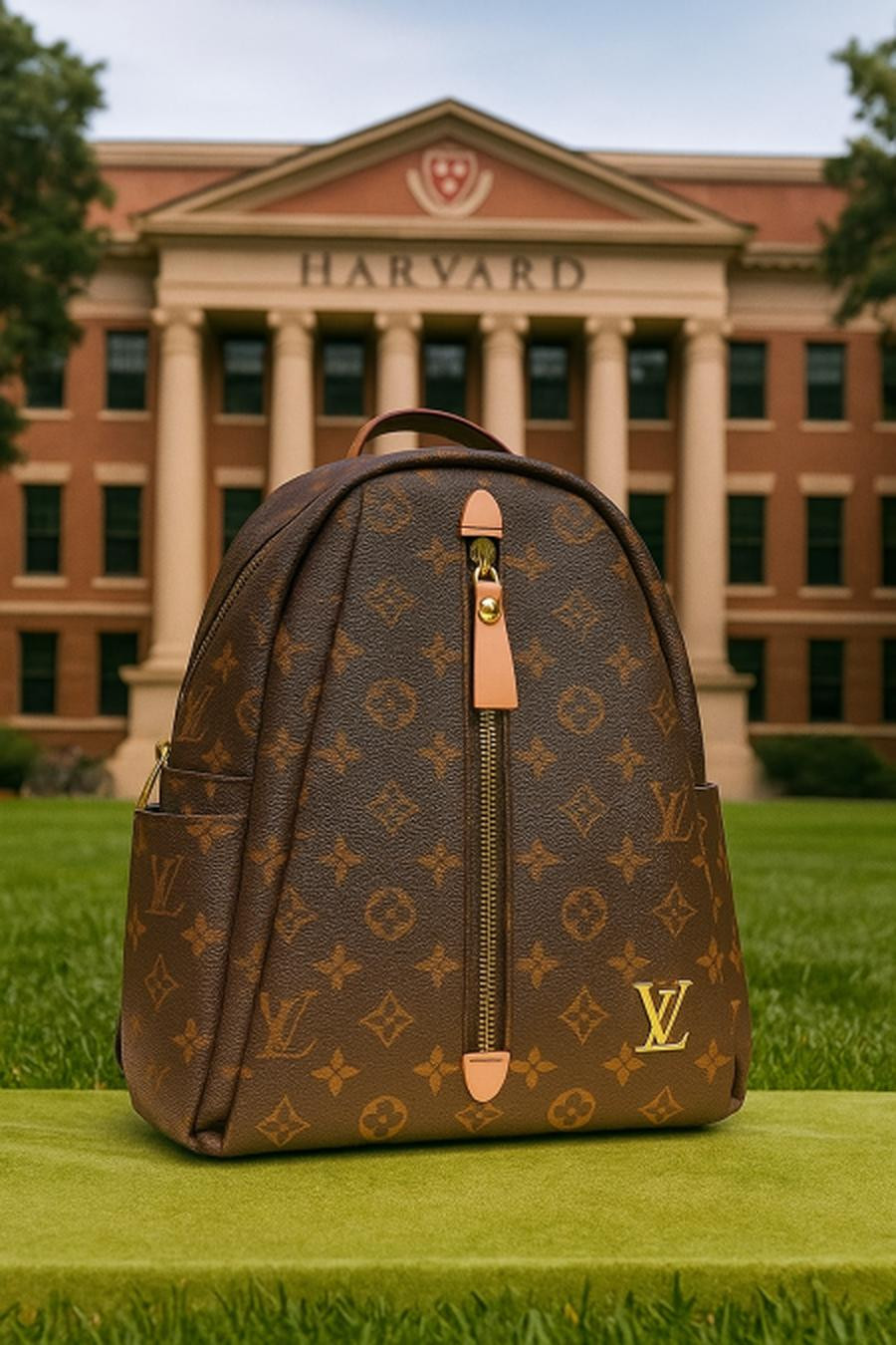 Brown cloud letters beige