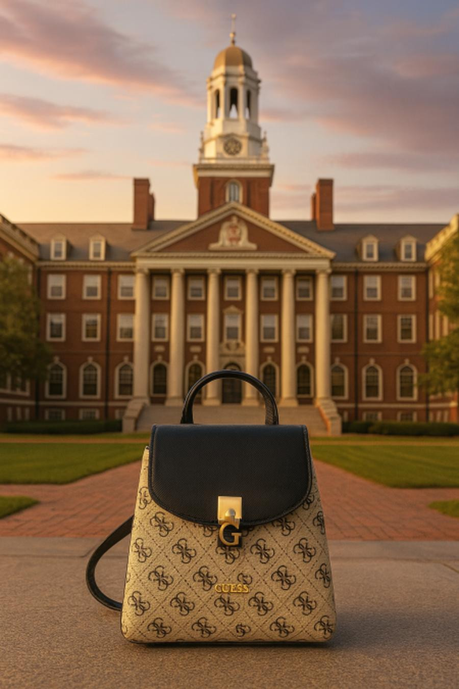 Light beige and black