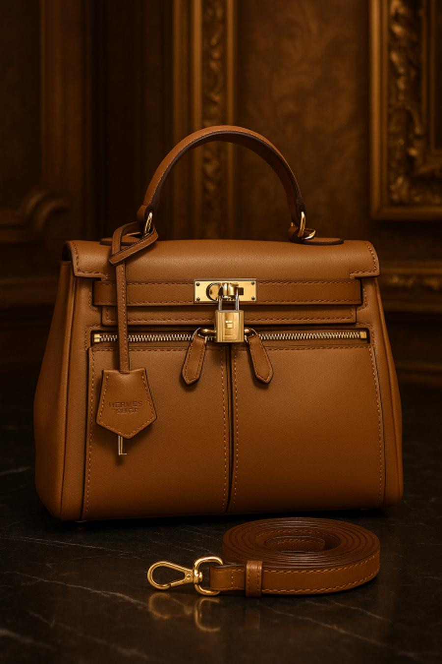 Hermes bag, base 24 cm