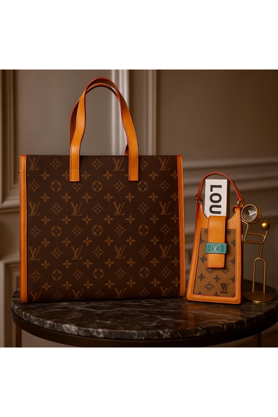 LV bag, two pieces, including the box