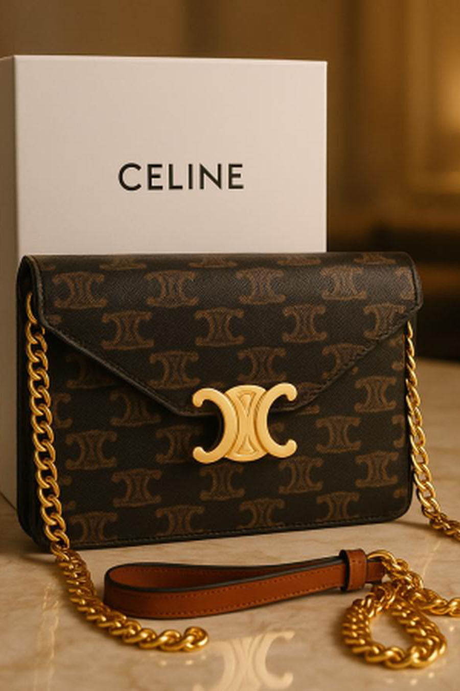 Celine small crossbody bag with box included