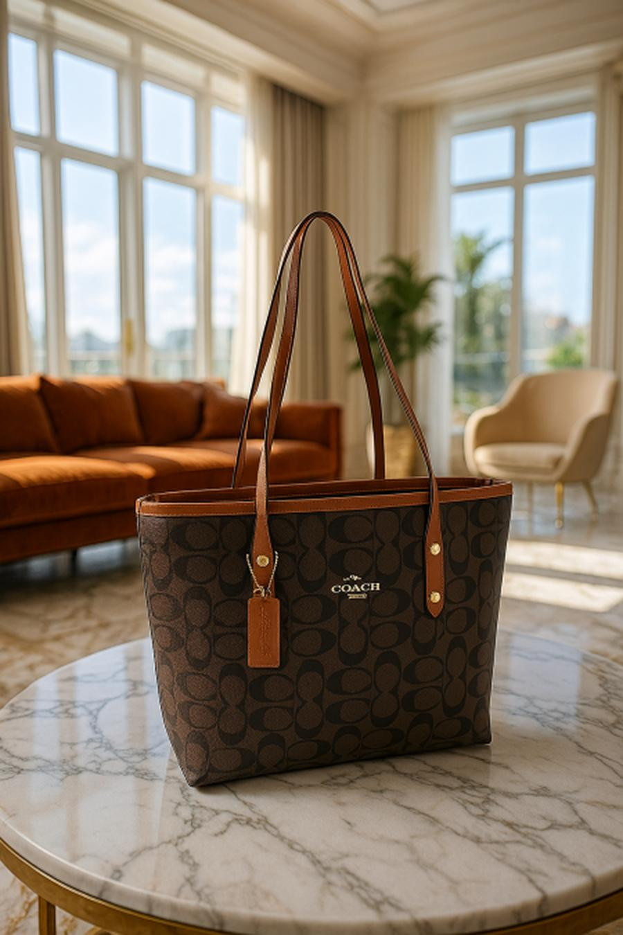 COACH bag with box included