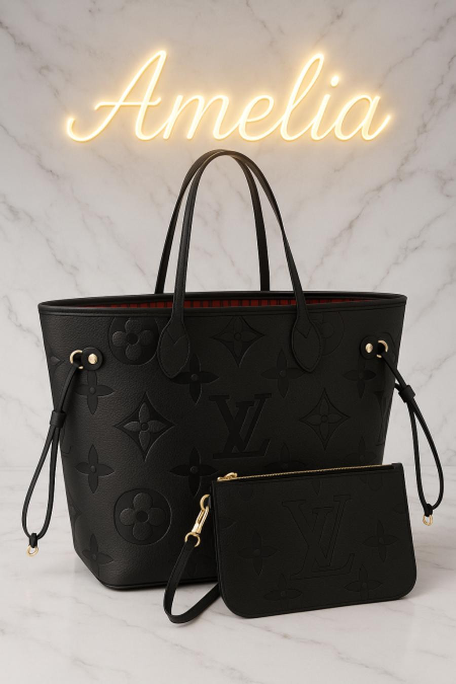 LV bag, large size, two pieces