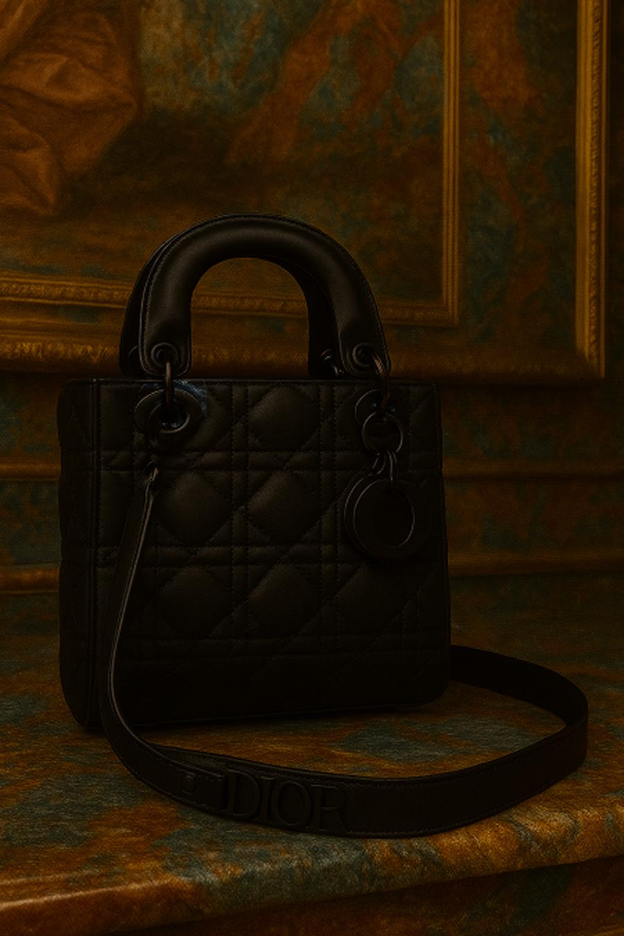 Lady Dior bag, matte black