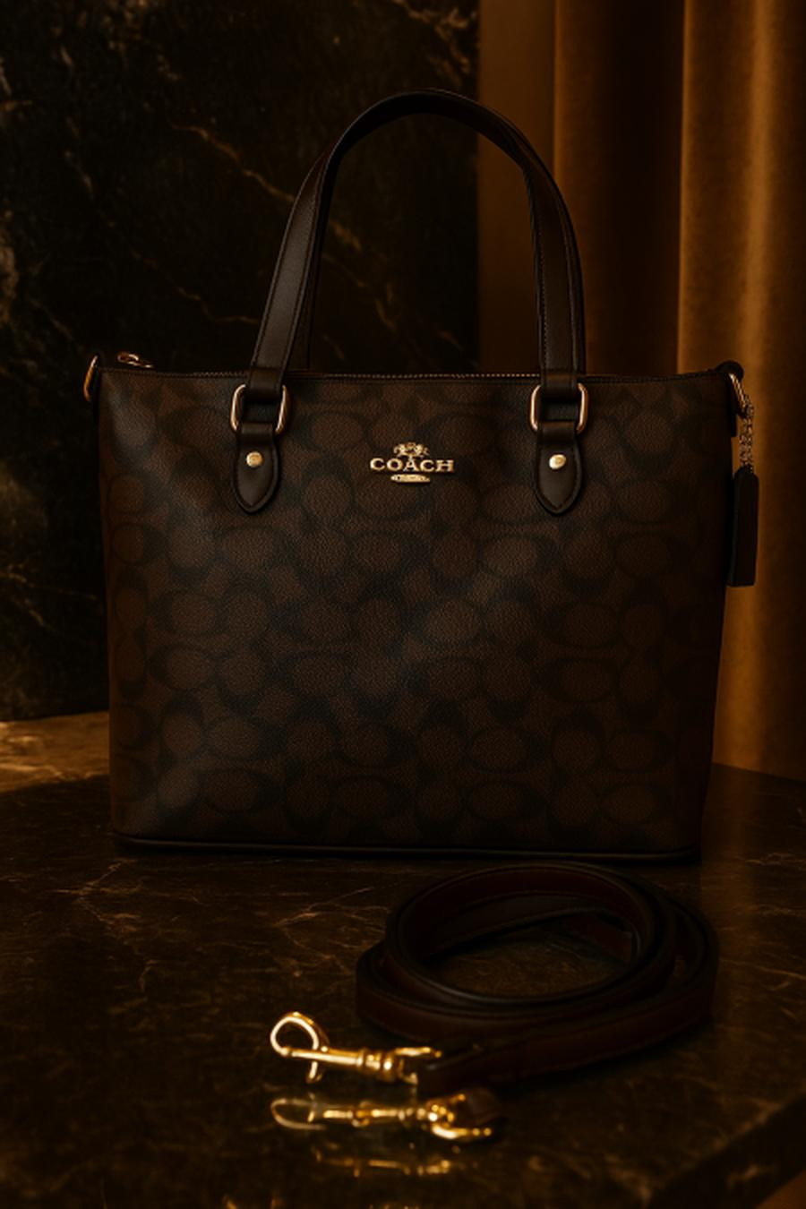 COACH bag with box included