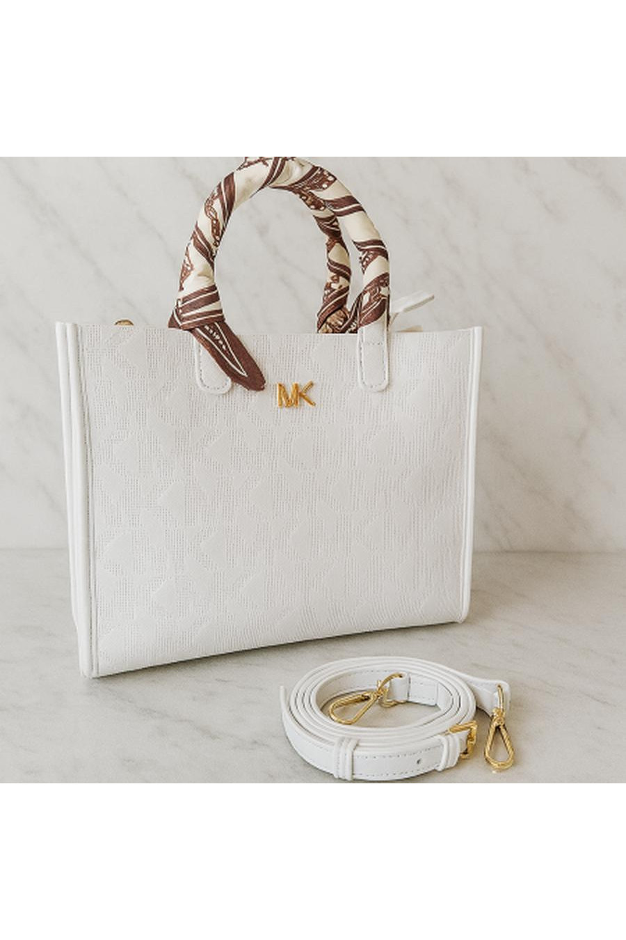 Michael Kors bag with scarf, base 30 cm, height 26 cm