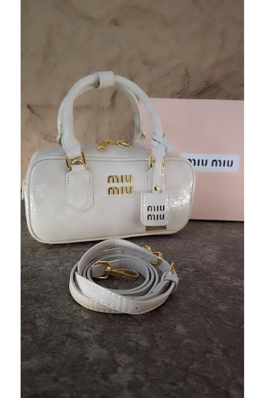 Miu Miu bag with glitter, including box