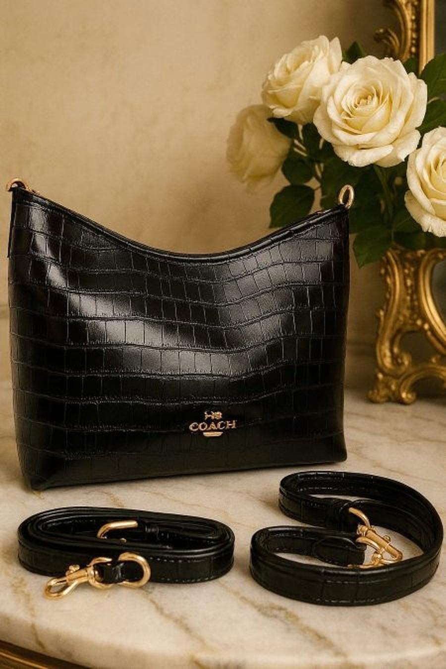 black crocodile skin