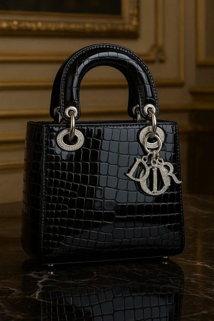 black crocodile skin