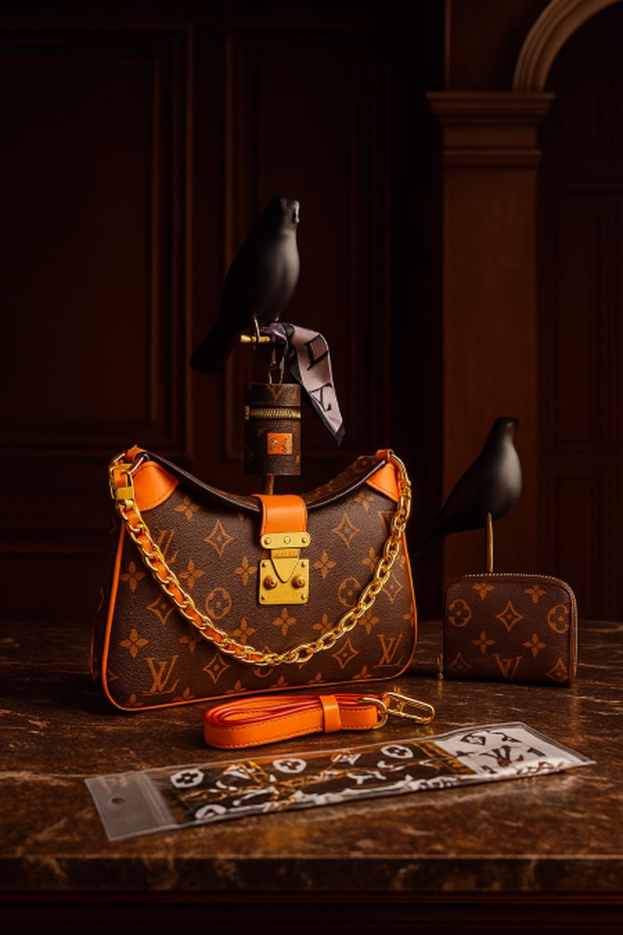 Brown and light brown