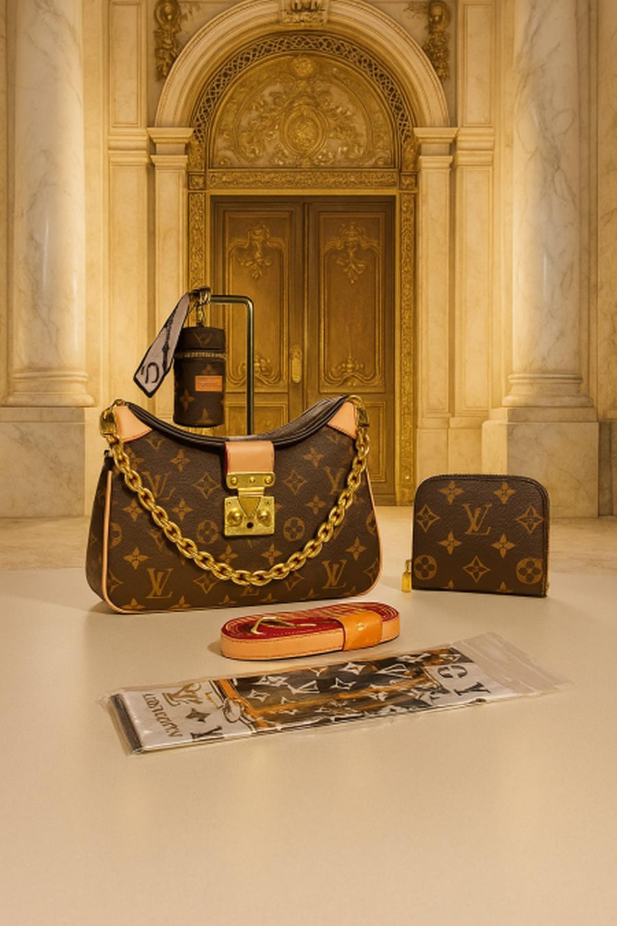 Brown and cool pink close to beige