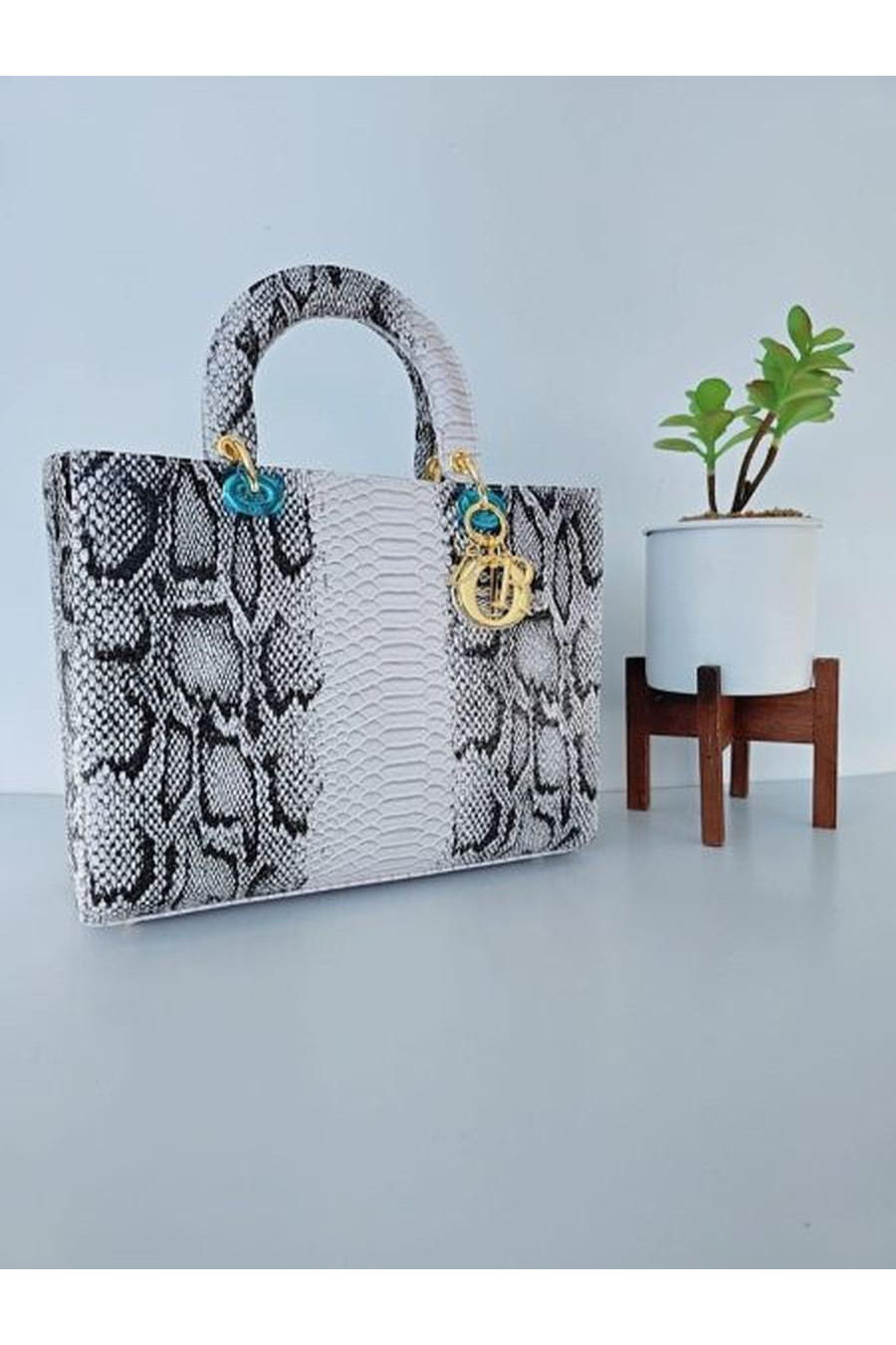 Black and white snake skin